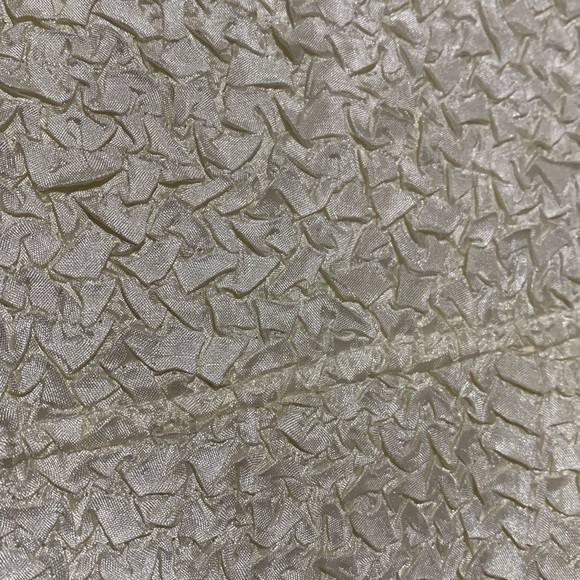 General Apparel Top Light Jacket L Ivory cream Crinckle Front Buttons Polyester - Picture 14 of 16